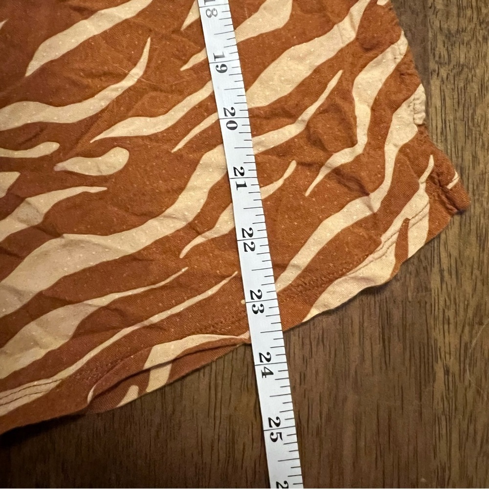 Anthropologie Maeve Windham Zebra Stripe Tunic in Cedar Orange Size Small - Picture 7 of 11